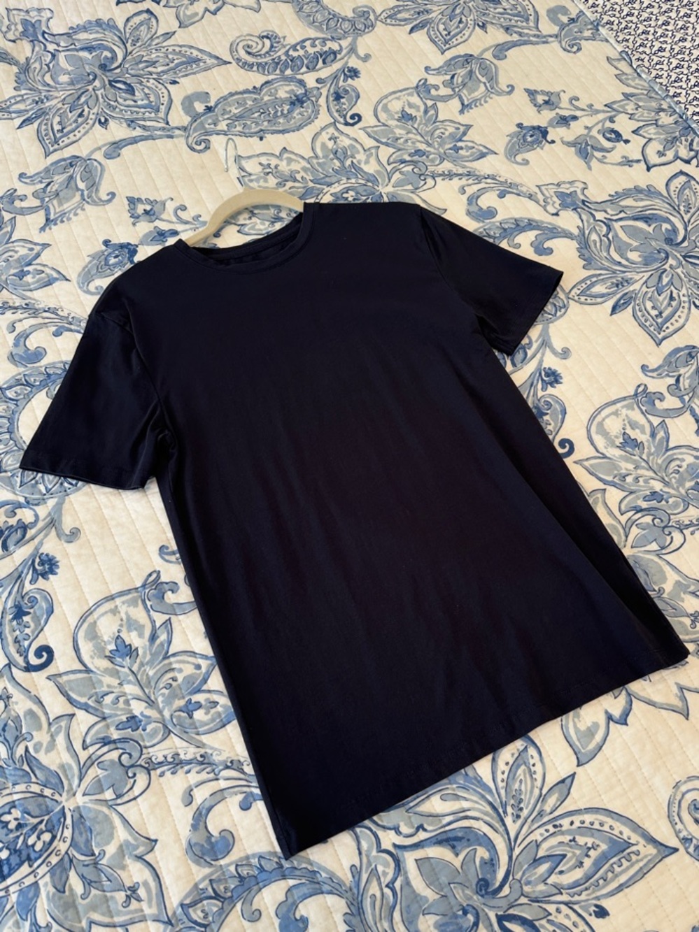 Classic Men's Crew Neck Cotton T-Shirt in Dark Blue
